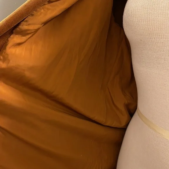 Nordstrom Ochre Velvet Cardigan with Belt & Pockets size L - Picture 7 of 11